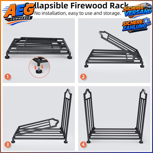 Kaminholzregal faltbar metall - kaminholzregal,